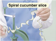 Spiral cucumber slice